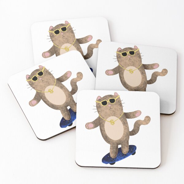 Artikelvorschau, Skateboard-Katze entworfen und verkauft von Britney Beaver.