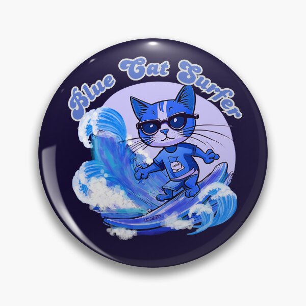 Item preview, Blue Cat Surfer designed and sold by Tripp Art Studio.