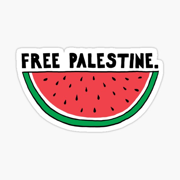 Vista previa del artículo con la obra «Sandía Palestina Libre», diseñado y vendido por Allegra Haynes.