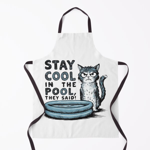 Item preview, Furious Wet Cat by the Pool - Stay Cool in the Pool Graphic designed and sold by BNCH44.