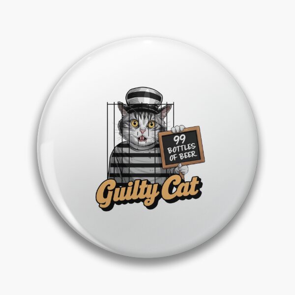 Item preview, Guilty Cat Mugshot designed and sold by Colorful-Garden.