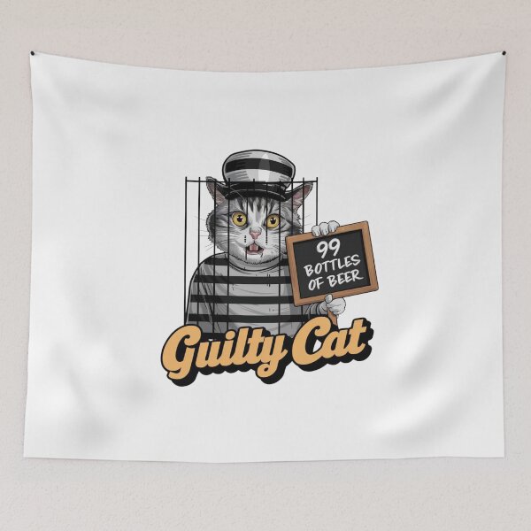 Item preview, Guilty Cat Mugshot designed and sold by Colorful-Garden.
