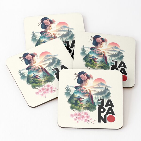 Item preview, Japanese Geisha with Japanese Landscape designed and sold by Witsprings.