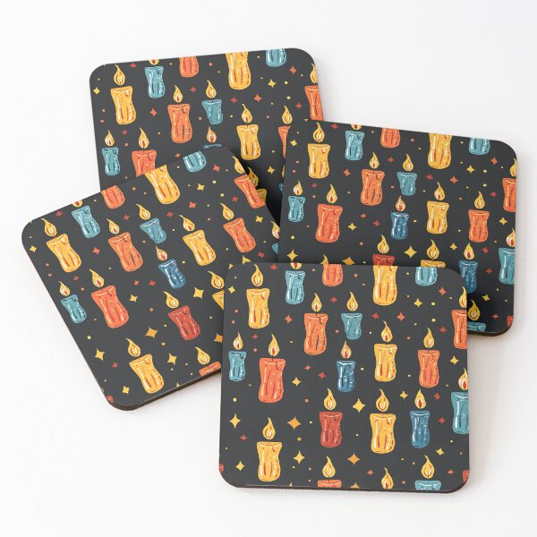 Item preview, Burning Candles Warm Flames on Dark Background designed and sold by NikkofTime.