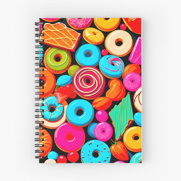 Item preview, Cartoon Donut Collage Pattern designed and sold by GrizzlyCollective.
