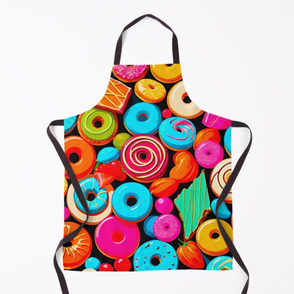 Item preview, Cartoon Donut Collage Pattern designed and sold by GrizzlyCollective.