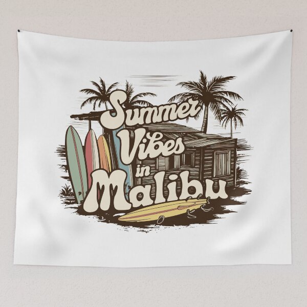 Item preview, "Summer Vibes in Malibu" - Vintage Style Graphic designed and sold by BNCH44.