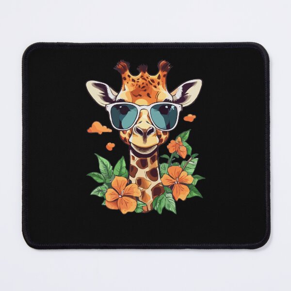 Item preview, Giraffe with Sunglasses, Hawaii Hibiscus Flower Aloha, Summer Safari Wildlife Animal, Just a Girl Animal Lover designed and sold by Peculiarts.