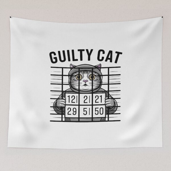 Item preview, Guilty Cat Mugshot designed and sold by Colorful-Garden.