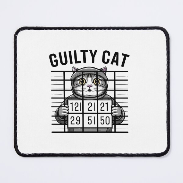 Item preview, Guilty Cat Mugshot designed and sold by Colorful-Garden.