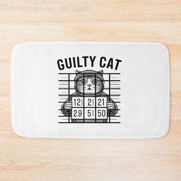 Item preview, Guilty Cat Mugshot designed and sold by Colorful-Garden.