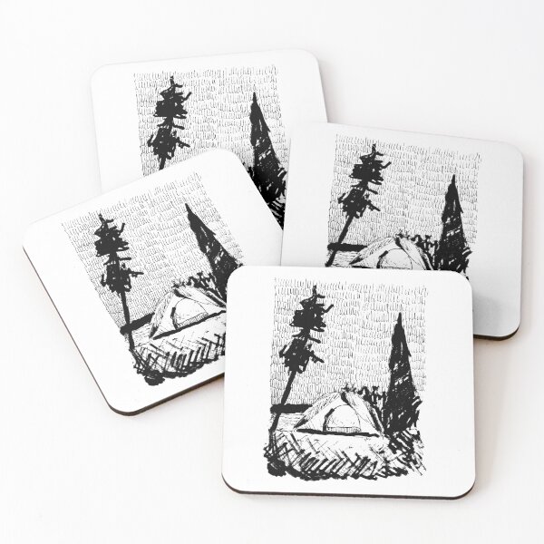 Item preview, Illustration camping in the forest designed and sold by Arthur Loeuil.
