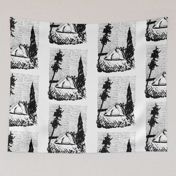 Item preview, Illustration camping in the forest designed and sold by Arthur Loeuil.