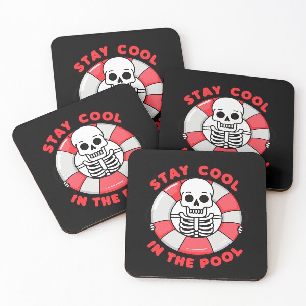 Item preview, Stay Cool in the Pool: Skeleton with Lifebuoy Graphic Design designed and sold by BNCH44.