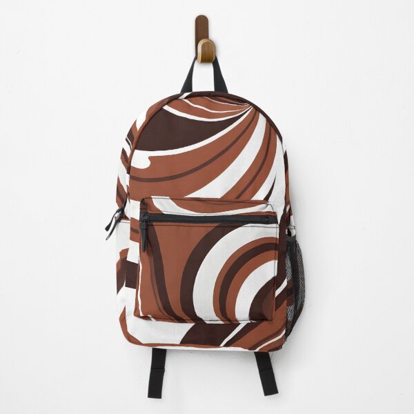 Item preview, Groovy Retro Liquid Swirl Fluid Wavy Pattern Dark Auburn designed and sold by Prints and Lifestyle.