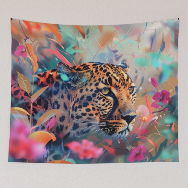 Item preview, Leopard between flowers designed and sold by FlowersColorful.