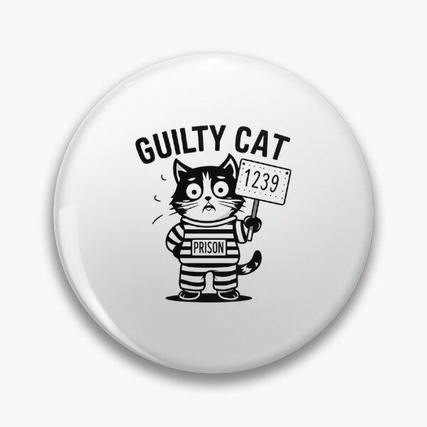 Item preview, Guilty Cat Mugshot designed and sold by Colorful-Garden.