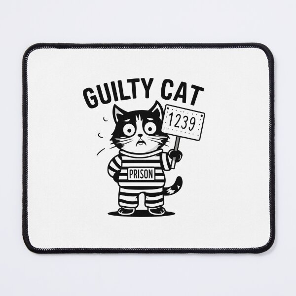 Item preview, Guilty Cat Mugshot designed and sold by Colorful-Garden.