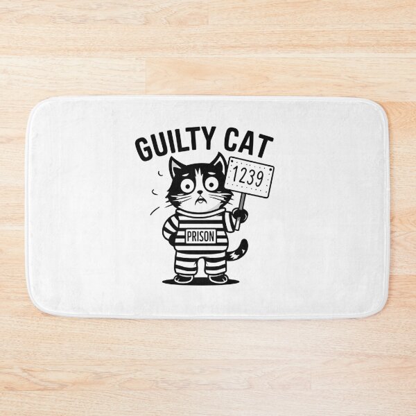 Item preview, Guilty Cat Mugshot designed and sold by Colorful-Garden.