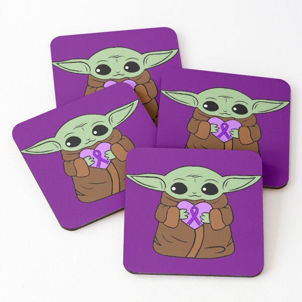 Item preview, Baby Green Alien Holding An Awareness Ribbon Heart (Purple) designed and sold by CaitlynConnor.