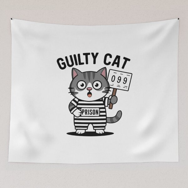 Item preview, Guilty Cat Mugshot designed and sold by Colorful-Garden.