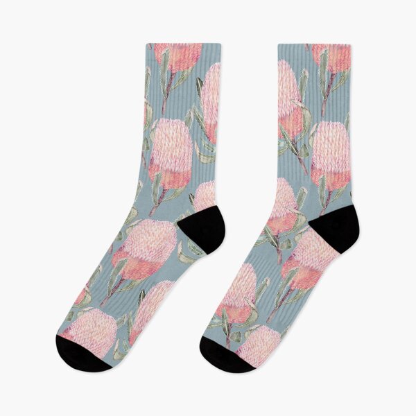 Item preview, Romantic Summer Banksia Pastel Pink And Blue designed and sold by Sketchbook Designs.