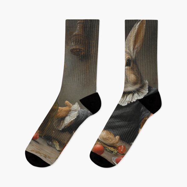 Item preview, two rabbits eating, vintage designed and sold by Mauswohn.