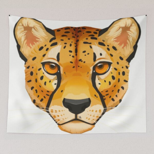 Item preview, Bright Colorful Cheetah Head Drawing designed and sold by GrizzlyCollective.