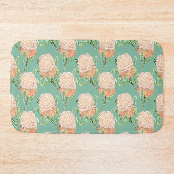 Item preview, Romantic Summer Banksia Pastel Orange and Mint designed and sold by Sketchbook Designs.
