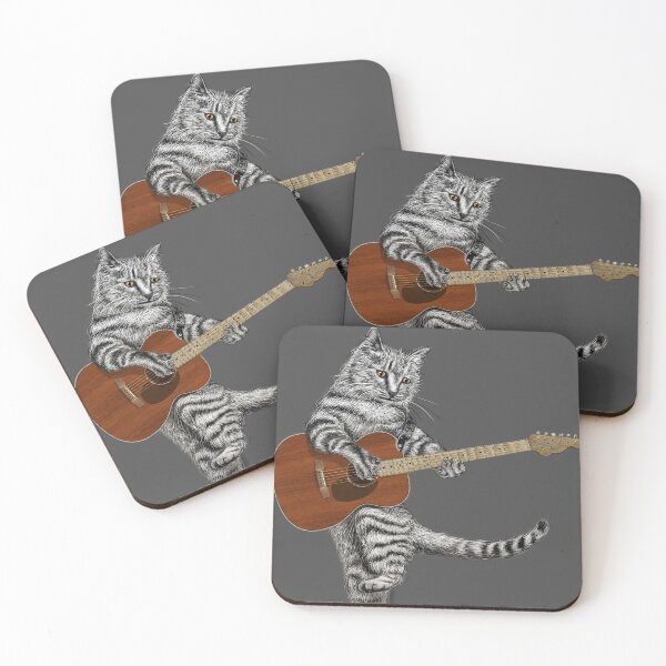 Item preview, Buskers the Acoustic Guitar Cat designed and sold by oz10.