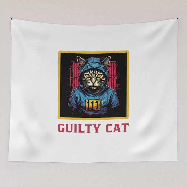 Item preview, Guilty Cat Mugshot designed and sold by Colorful-Garden.