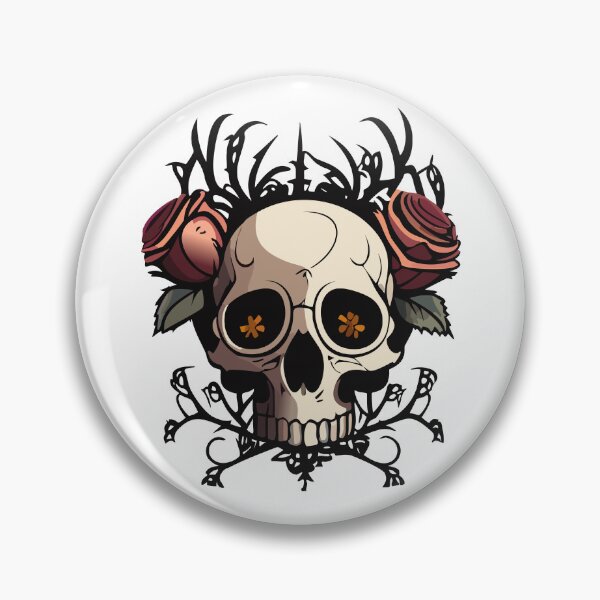 Item preview, Skull and rose, cool gothic style design with roses designed and sold by URBAN LEADS.