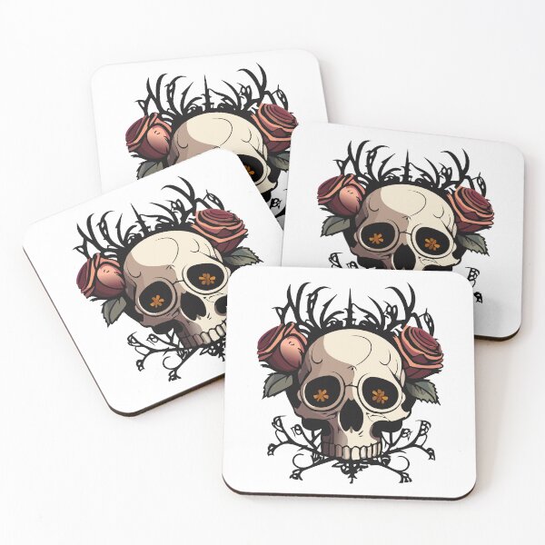 Item preview, Skull and rose, cool gothic style design with roses designed and sold by URBAN LEADS.