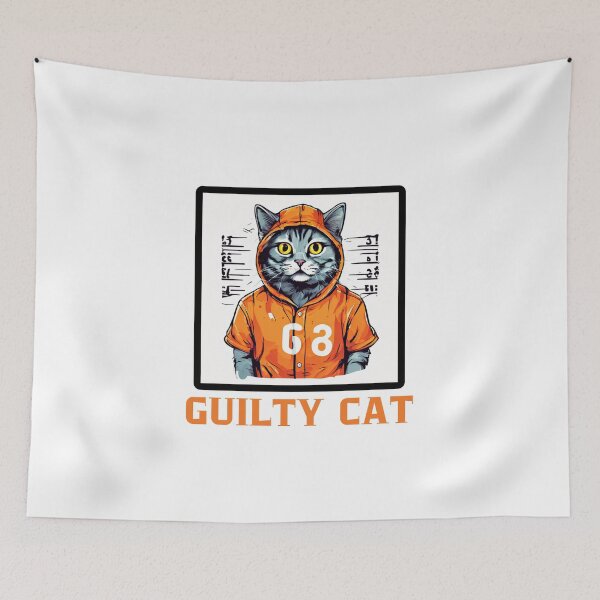 Item preview,  Guilty Cat Mugshot designed and sold by Colorful-Garden.