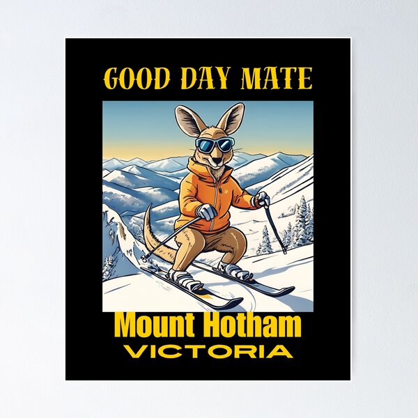 Item preview, Mount Hotham Victoria Kangaroo Skier designed and sold by sydney-syder.