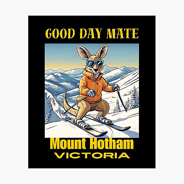 Item preview, Mount Hotham Victoria Kangaroo Skier designed and sold by sydney-syder.