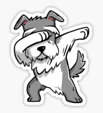 Dabbing Schnauzer Sticker