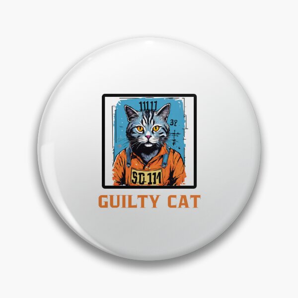 Item preview, Guilty Cat Mugshot designed and sold by Colorful-Garden.