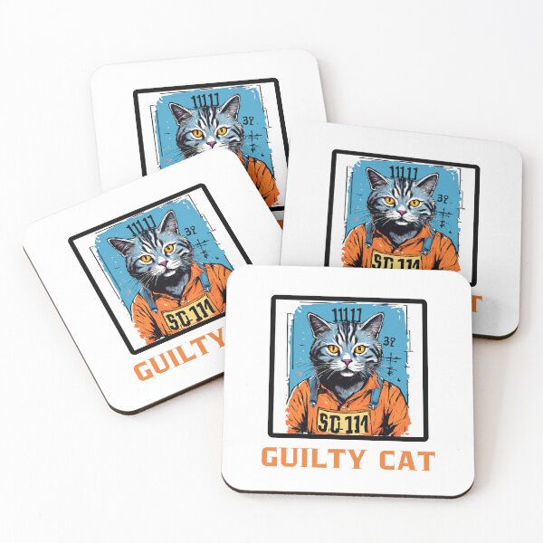 Item preview, Guilty Cat Mugshot designed and sold by Colorful-Garden.