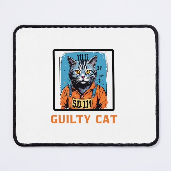 Item preview, Guilty Cat Mugshot designed and sold by Colorful-Garden.