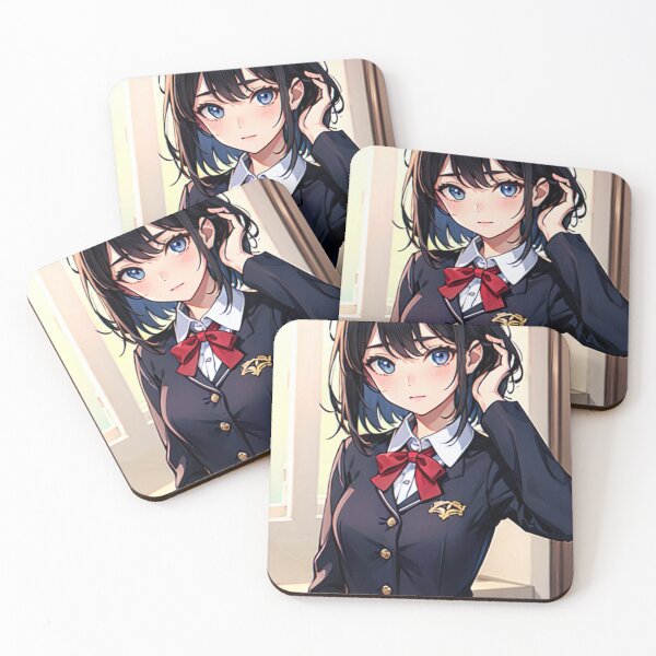 Item preview, Black-haired Anime Girl in School Uniform designed and sold by kenvel.