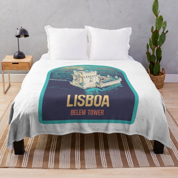 Item preview, Lisbon Belem Tower Aerial View Illustration | Portugal Landmark Art designed and sold by Lemomo-artworks.