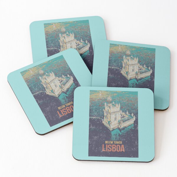 Item preview, Lisbon Belem Tower Aerial View Illustration | Portugal Landmark Art designed and sold by Lemomo-artworks.