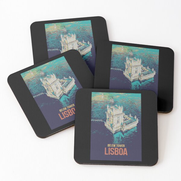 Item preview, Lisbon Belem Tower Aerial View Illustration | Portugal Landmark Art designed and sold by Lemomo-artworks.