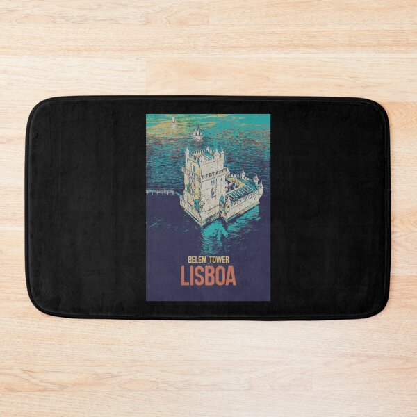 Item preview, Lisbon Belem Tower Aerial View Illustration | Portugal Landmark Art designed and sold by Lemomo-artworks.