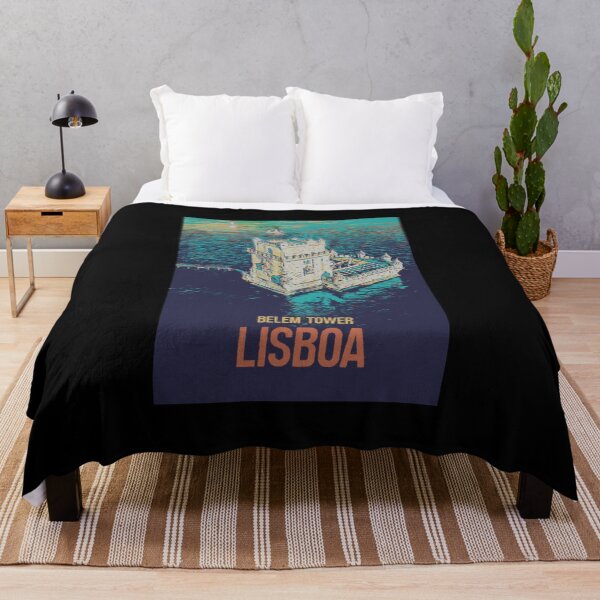 Item preview, Lisbon Belem Tower Aerial View Illustration | Portugal Landmark Art designed and sold by Lemomo-artworks.
