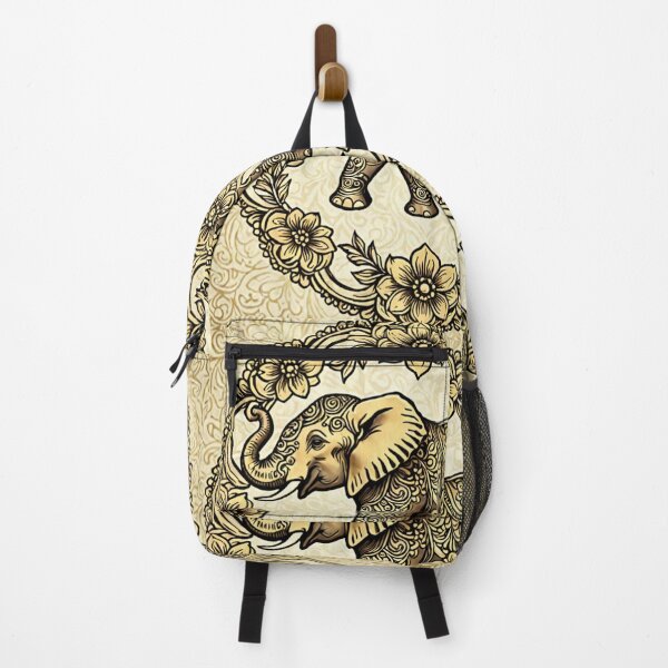 Item preview, Beautiful elephant and golden flowers designed and sold by Artchara..