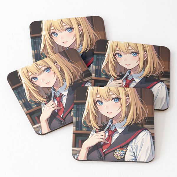 Item preview, blonde Anime Girl in School Uniform designed and sold by kenvel.