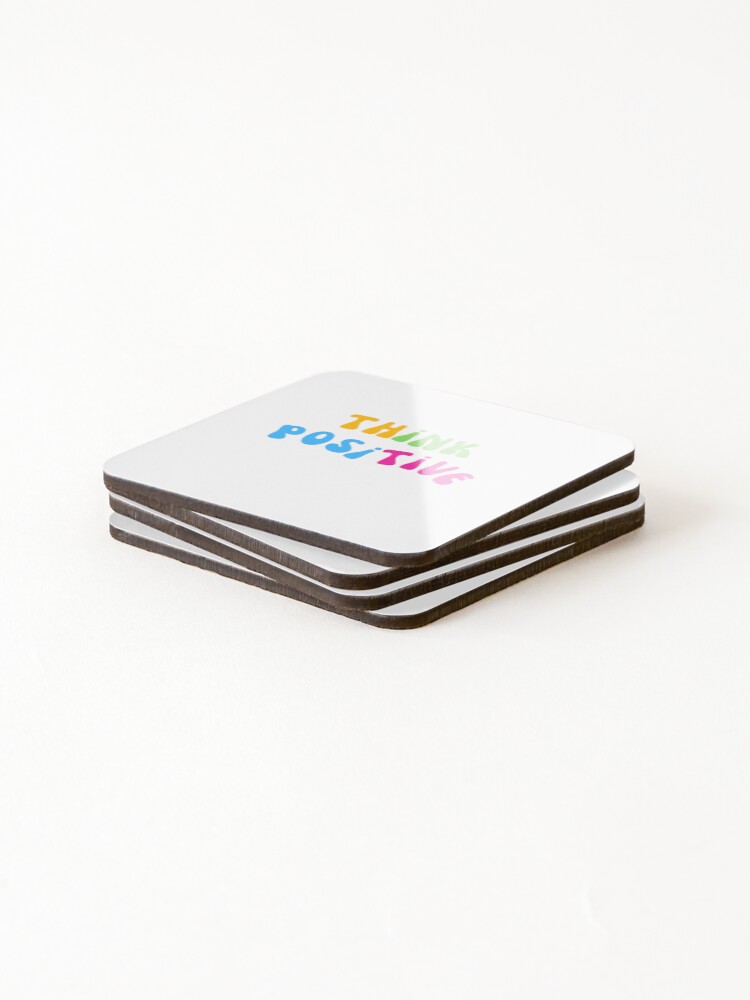 Thumbnail 4 of 5, Coasters (Set of 4), Think Positive designed and sold by Rizyl.