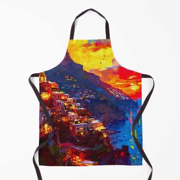 Aperçu de l'œuvre Magie du crépuscule à Positano créée et vendue par AM FineArtPrints.